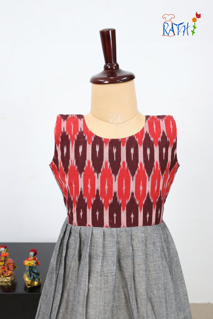 Ikat Cotton Short Frock