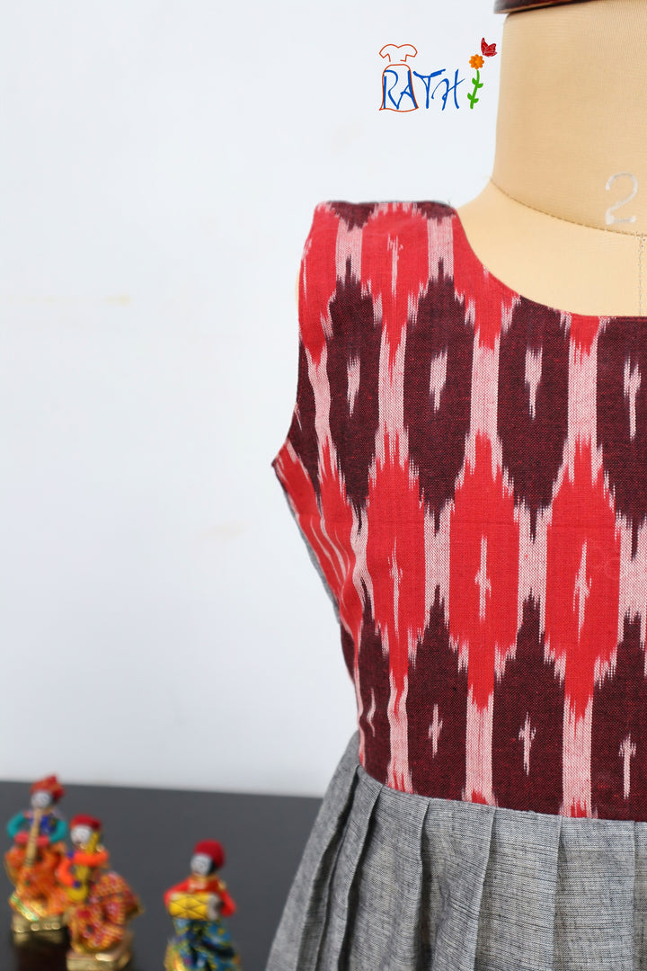 Ikat Cotton Short Frock