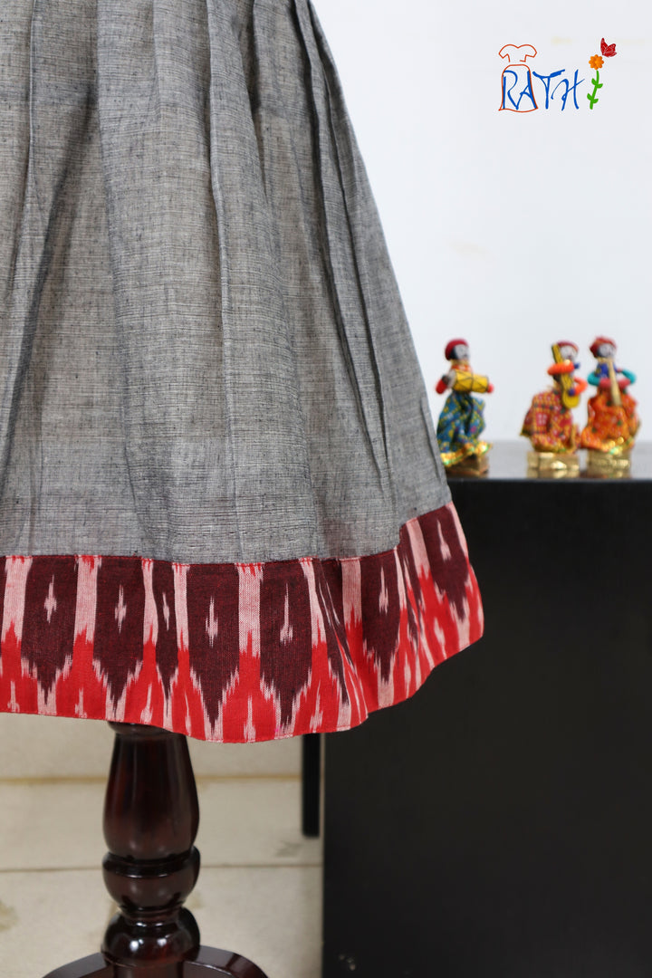 Ikat Cotton Short Frock