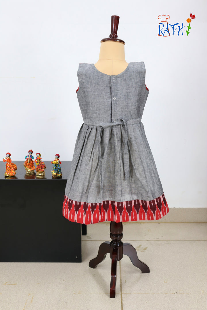 Ikat Cotton Short Frock