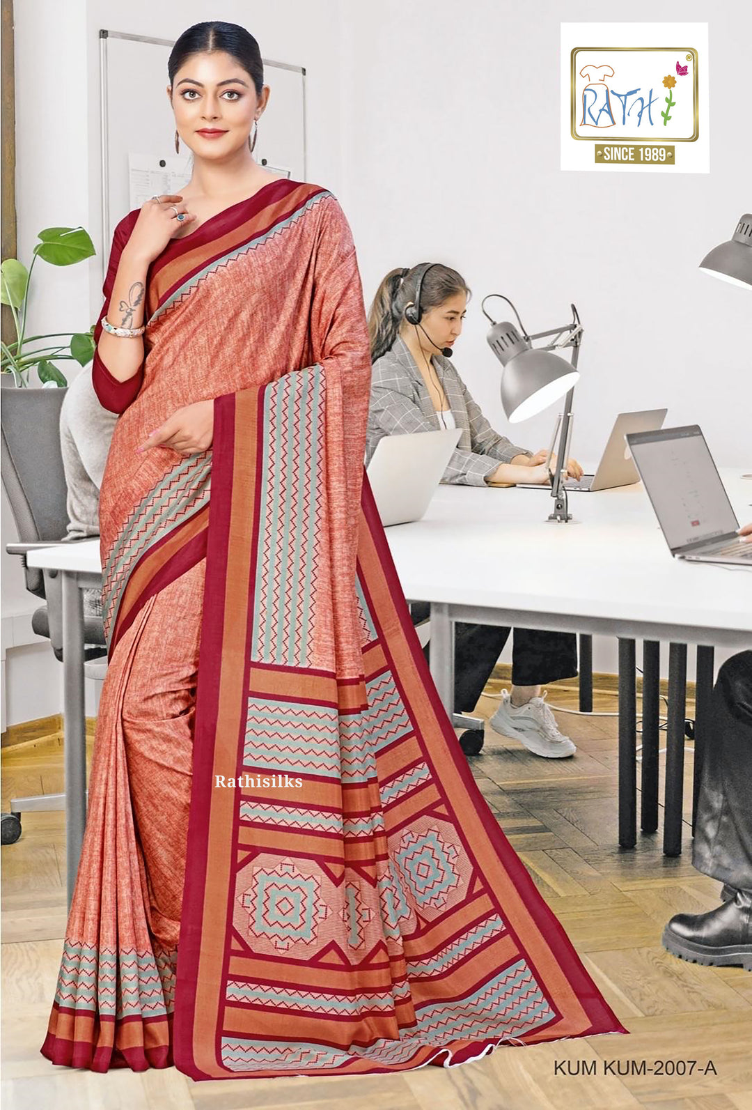 Malgudi Handloom Cotton Saree