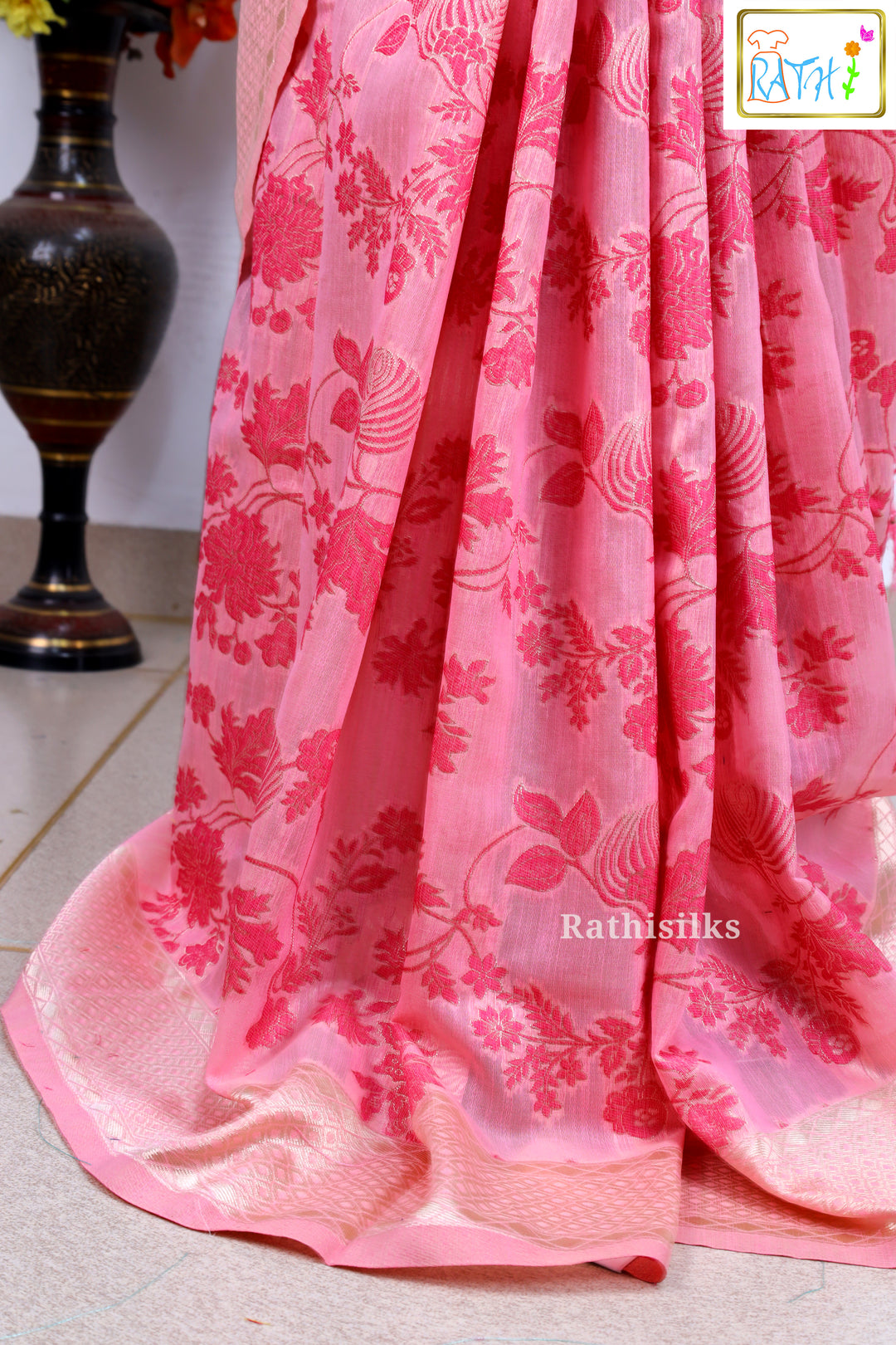 Synthetic Raw Silk Saree