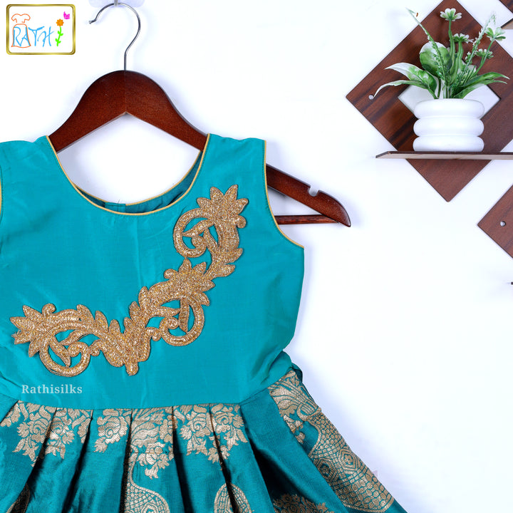 Peacock Bloom Banarasi Gown