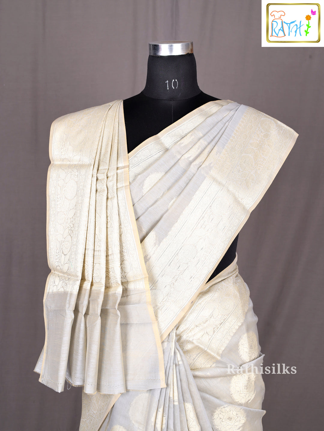 Elegant Silver Grey Synthetic Saree