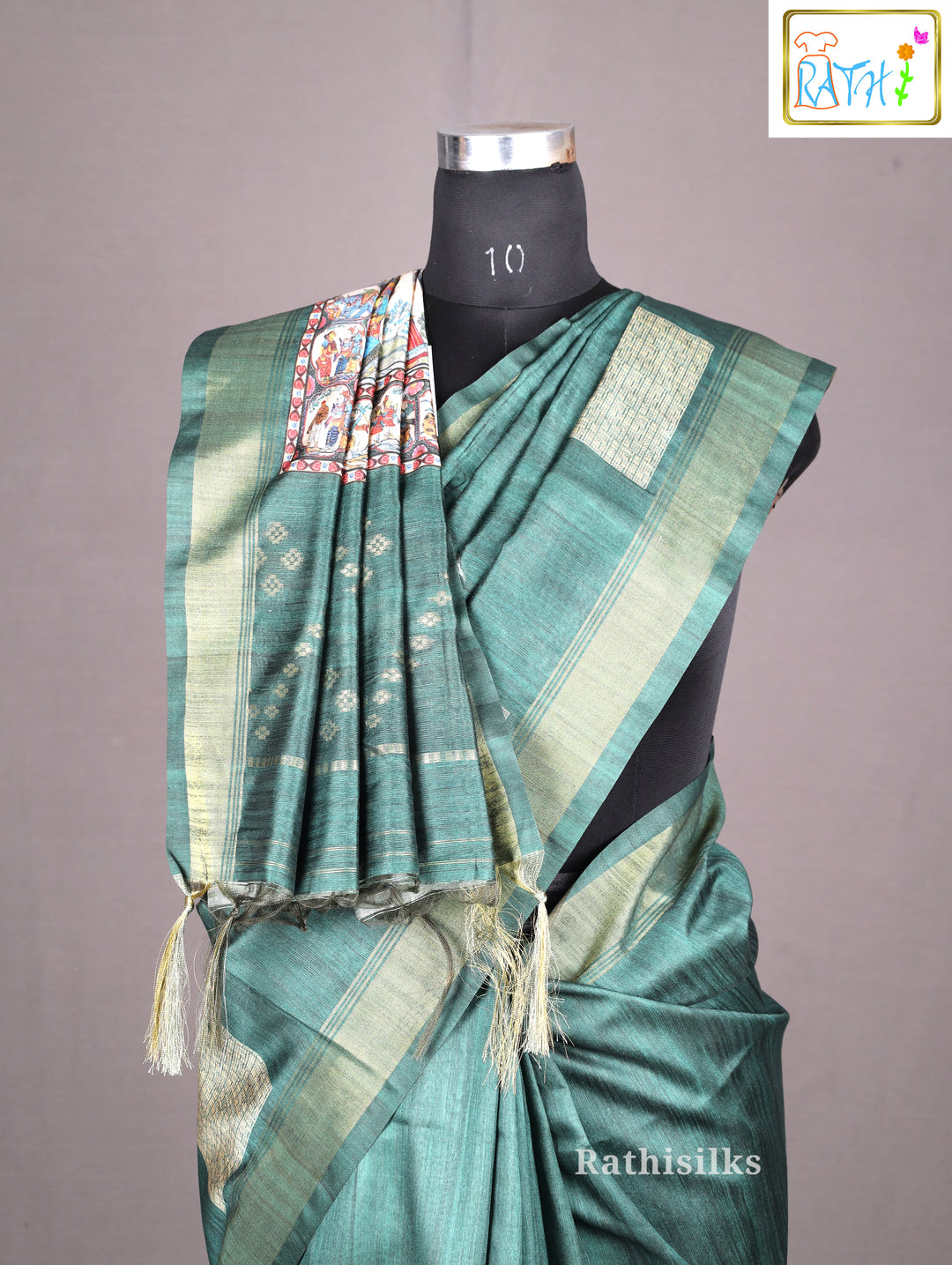 Graceful Green Synthetic Saree
