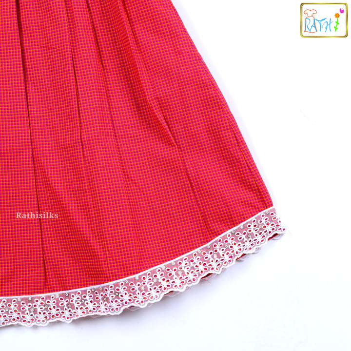 Cherry Gingham Ruffle Frock
