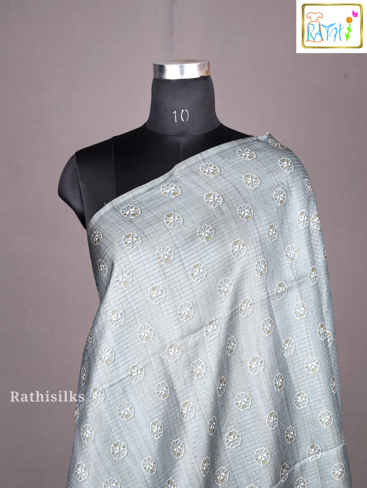 Elegant Grey Synthetic Saree