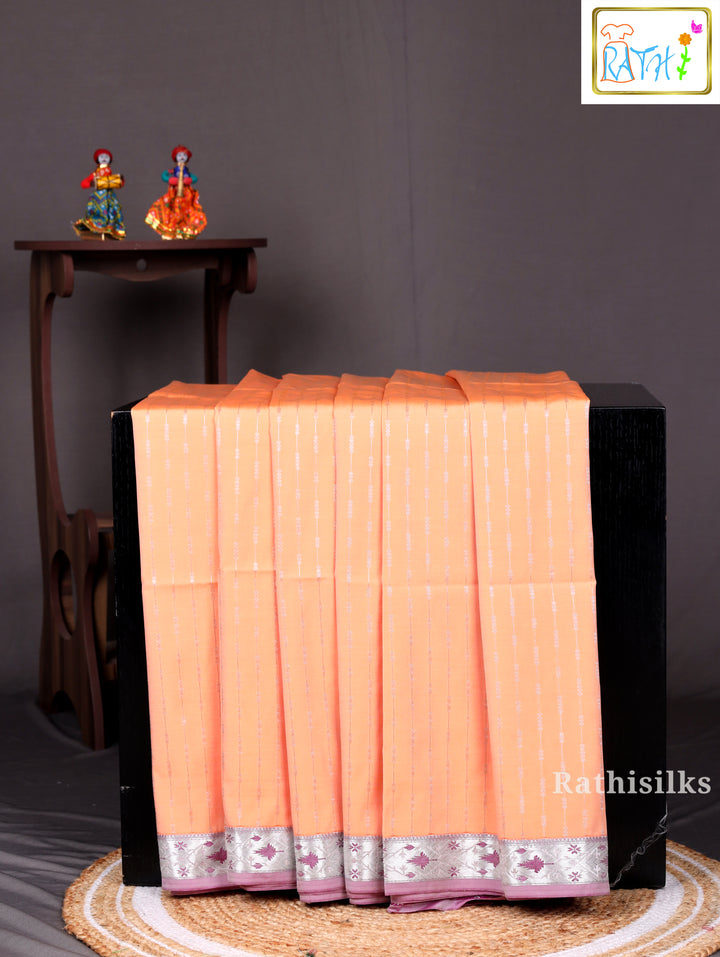 Trendy Peach Art Silk Saree