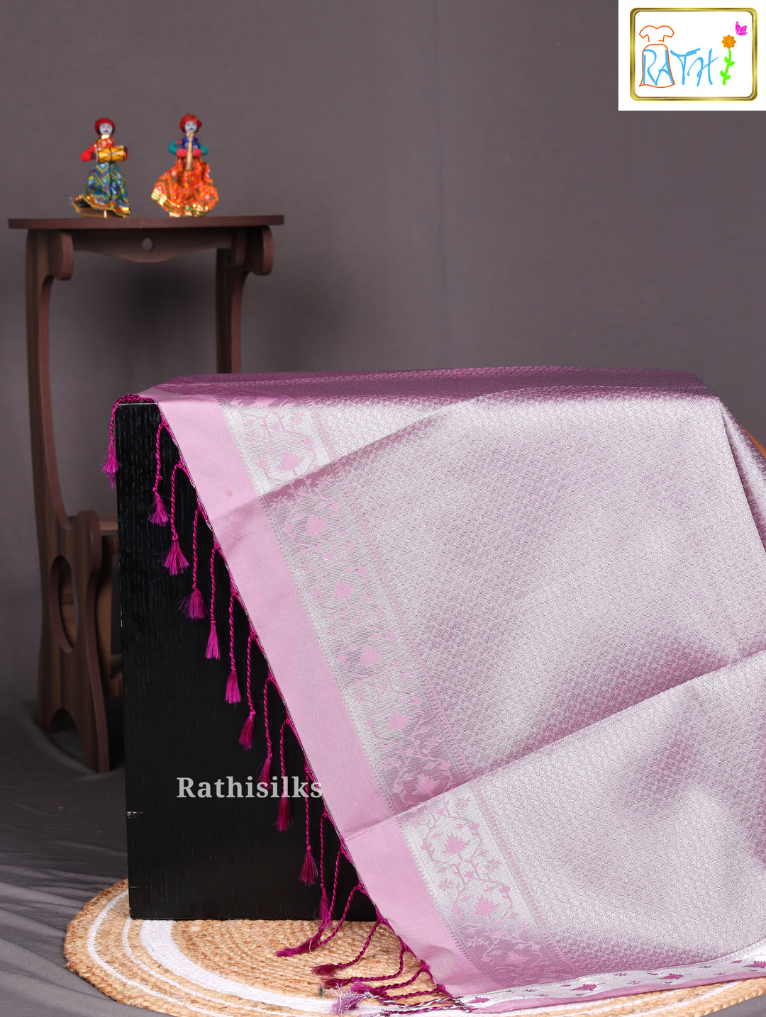 Trendy Peach Art Silk Saree