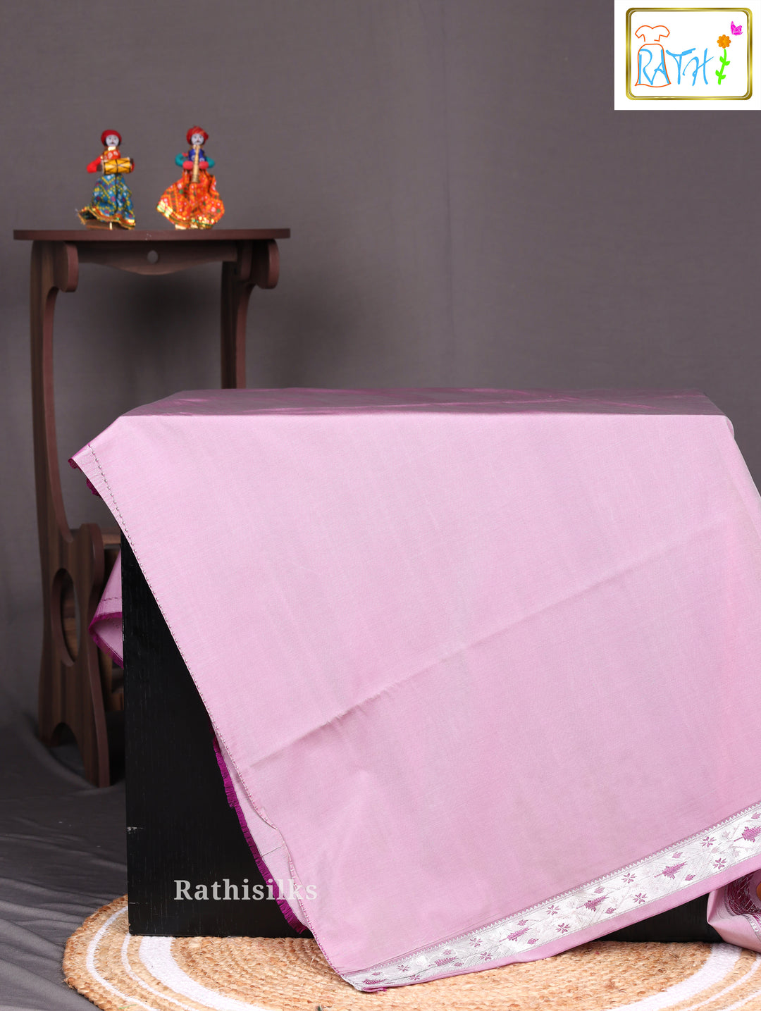 Trendy Peach Art Silk Saree