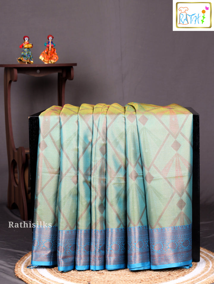 Aqua Green Art Silk Saree
