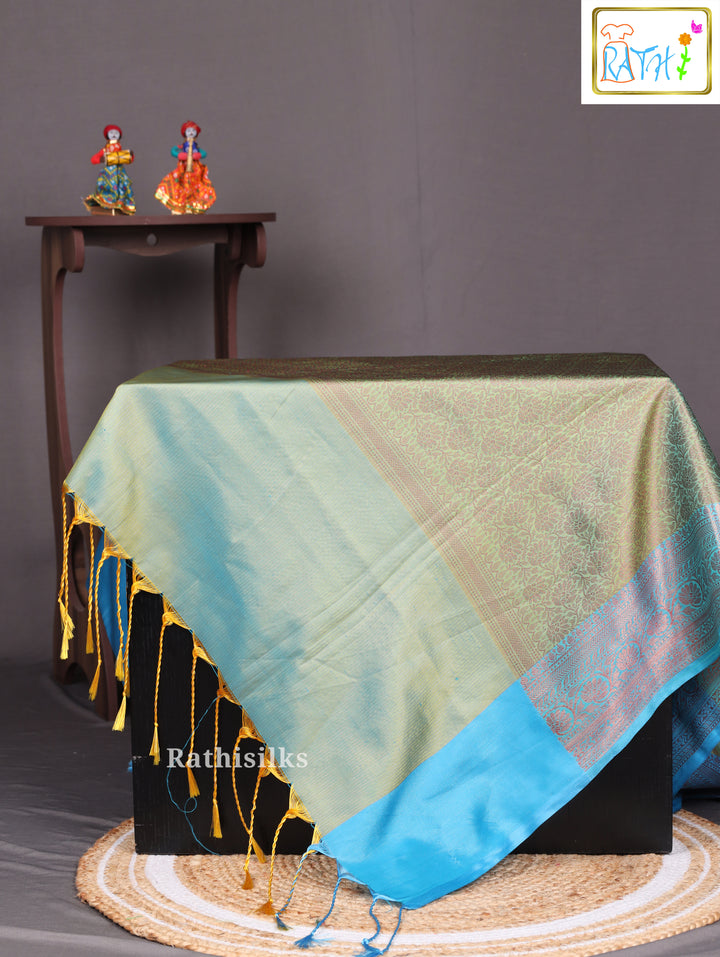 Aqua Green Art Silk Saree