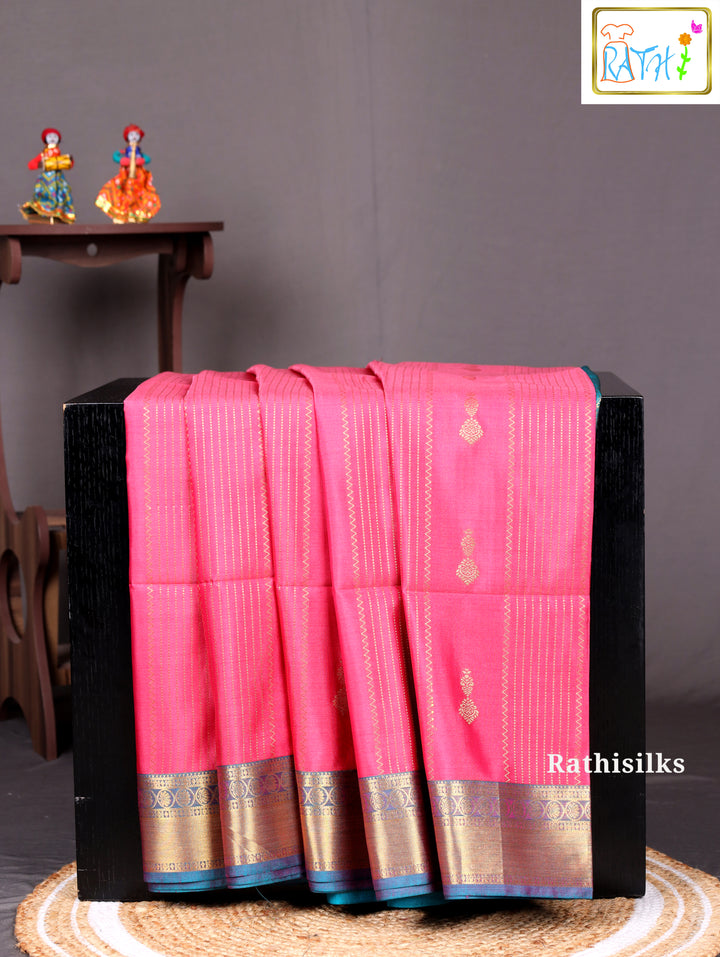 Pink Art Silk Saree