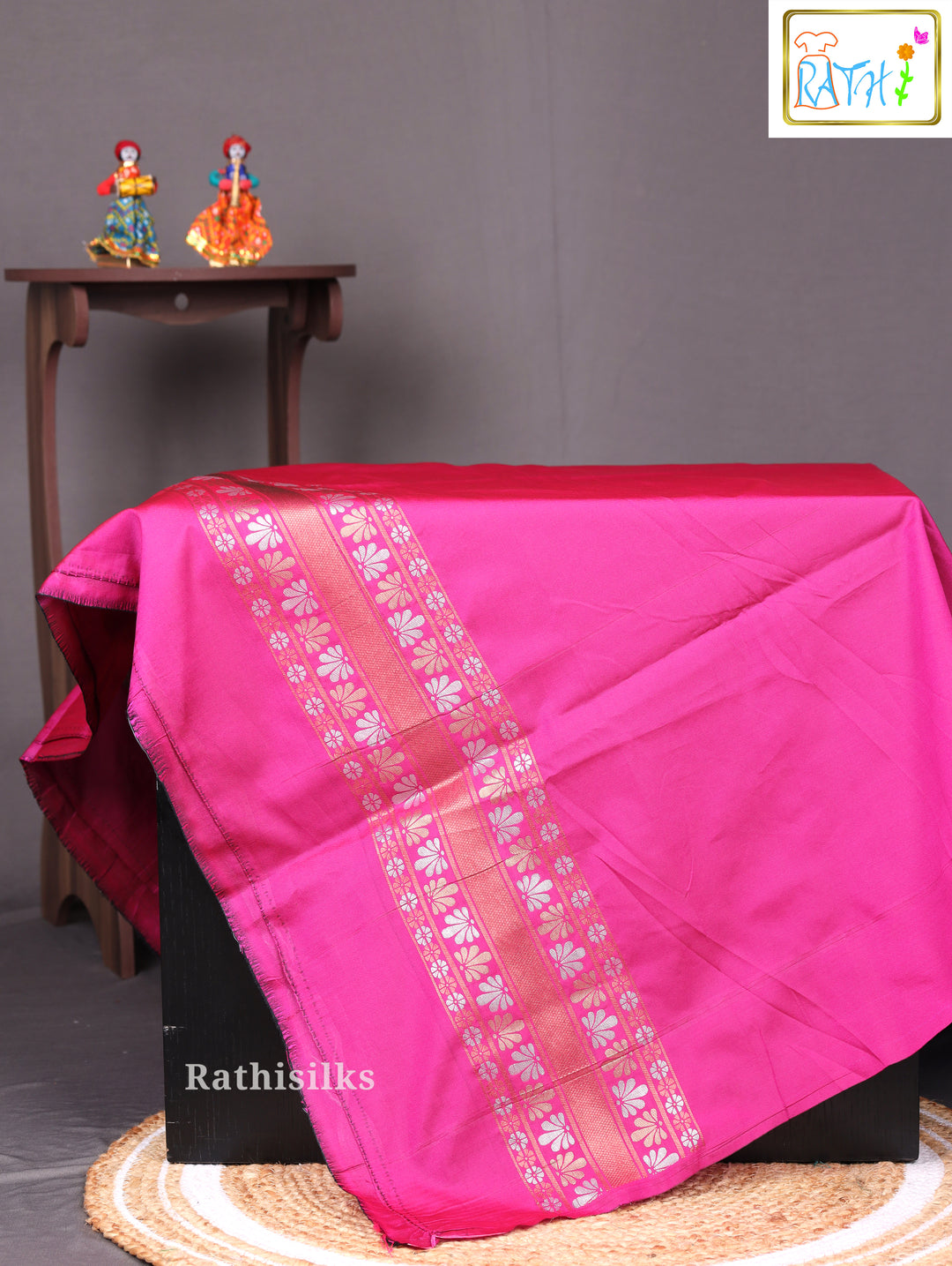 Trendy Grey Art Silk Saree