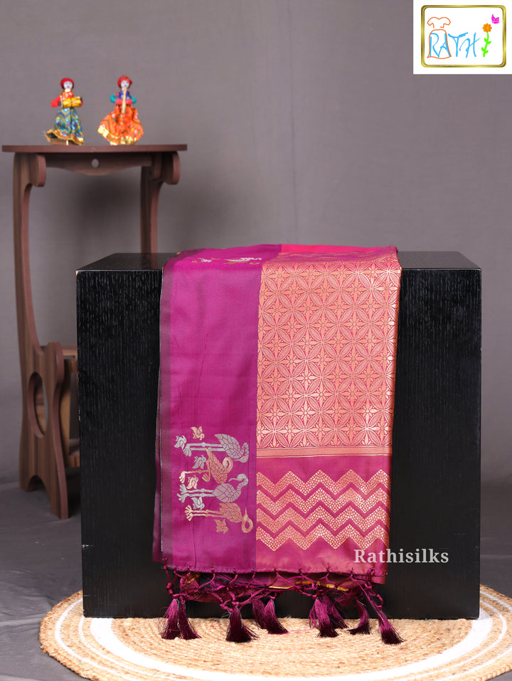 Orange Art Silk Saree