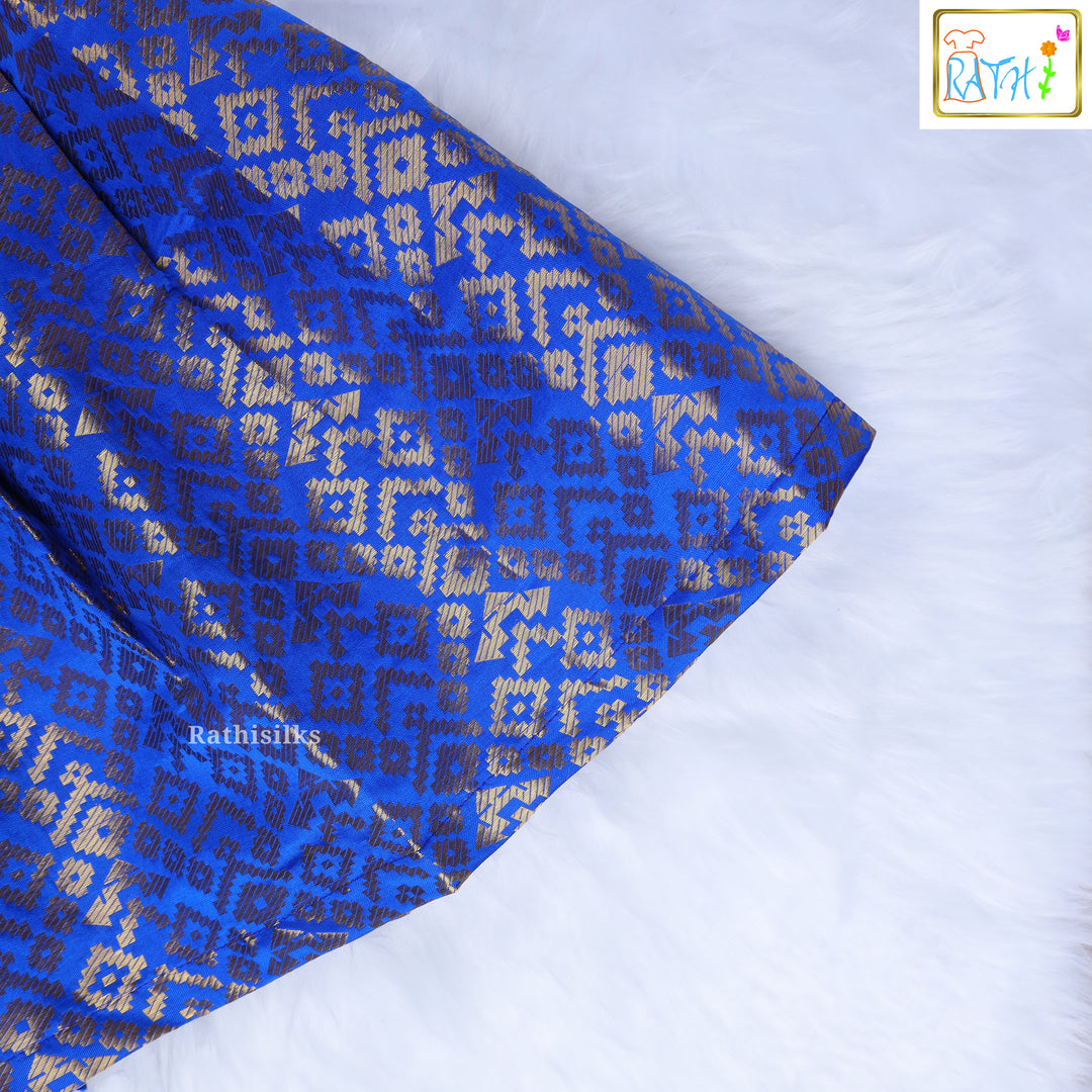 Traditional Pink-Blue Silk Pavadai Sattai