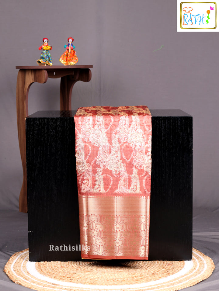 Brown Synthetic Saree
