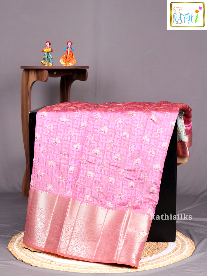 Mint Green Synthetic Saree