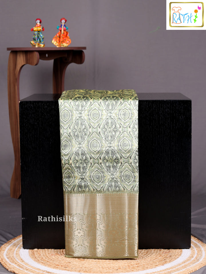 Light Green Synthetic Saree