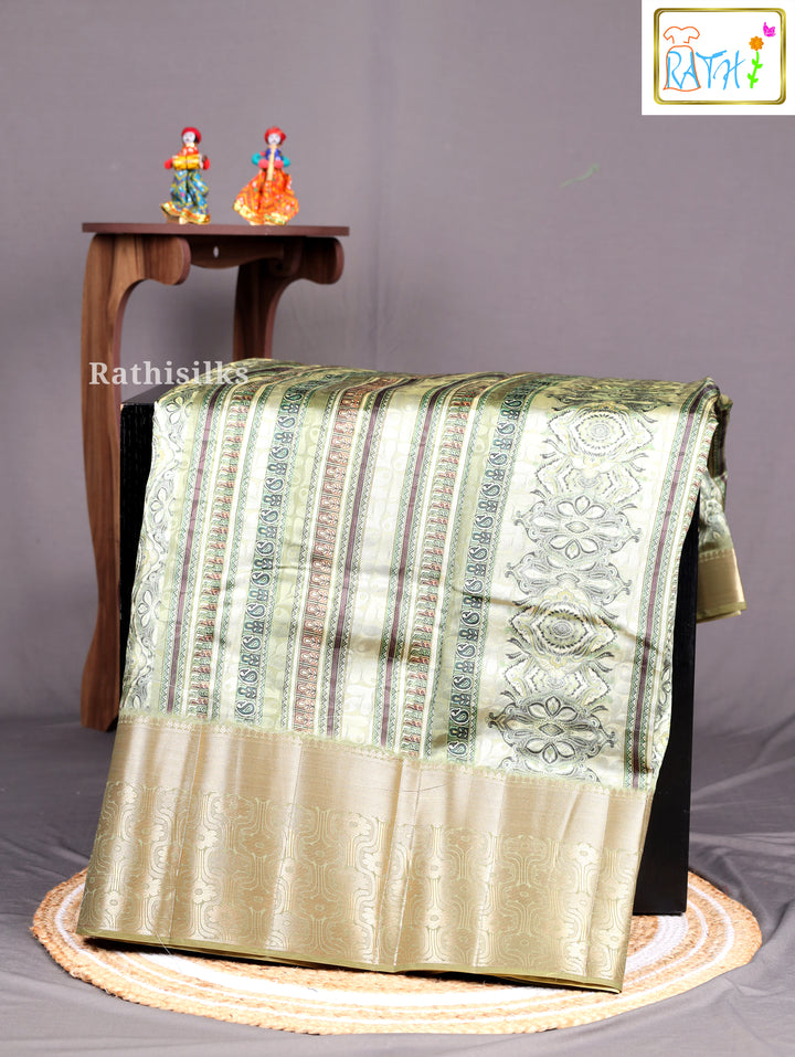 Light Green Synthetic Saree