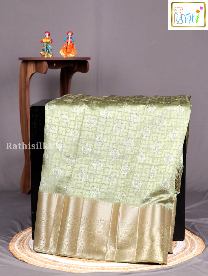 Light Green Synthetic Saree