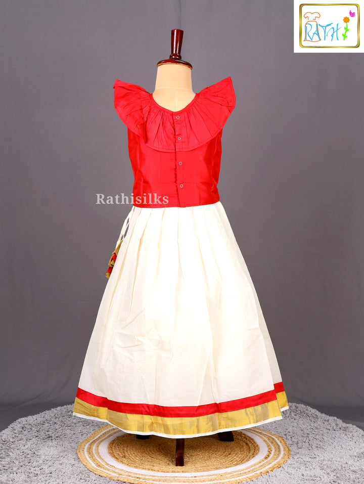 Golden Border Pavadai Set