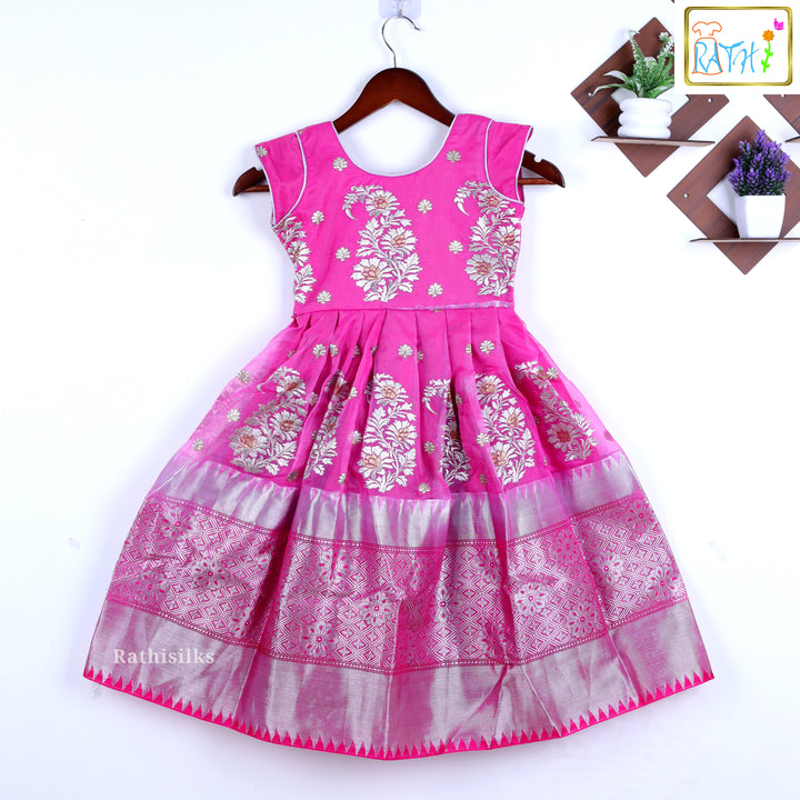 Pink Brocade Frock