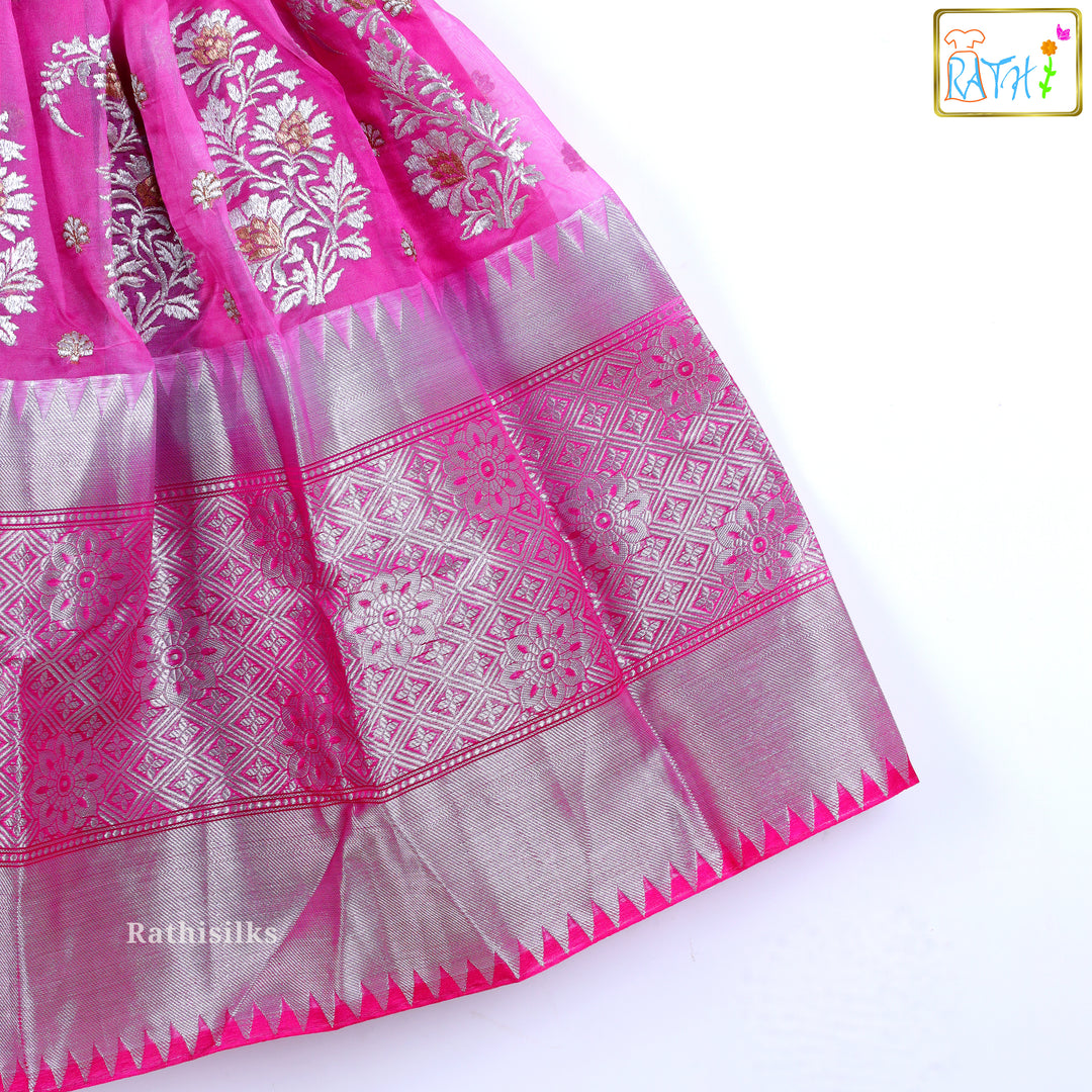 Pink Brocade Frock