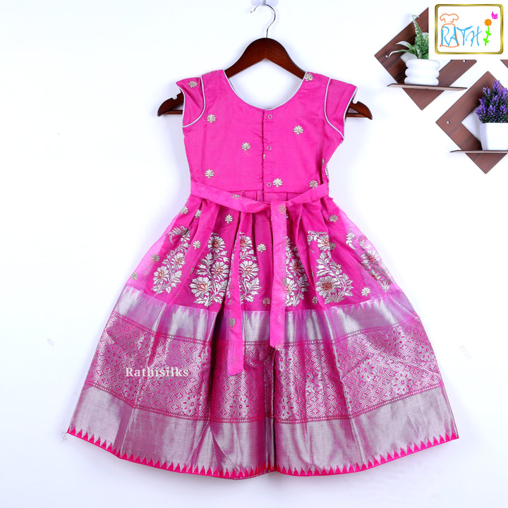 Pink Brocade Frock
