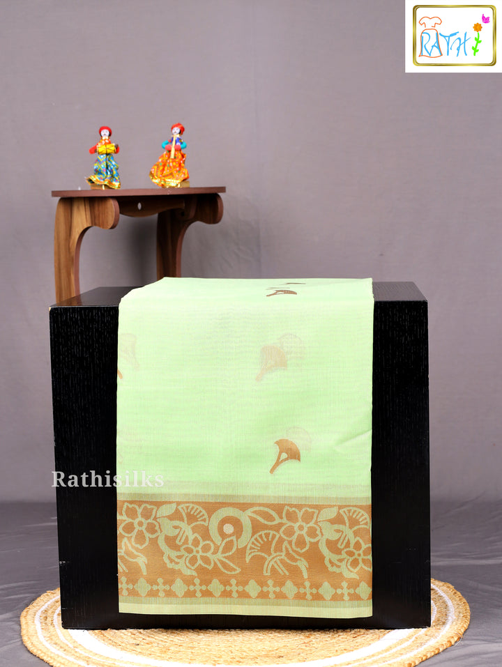 Soft Pastel Green Art Silk Saree