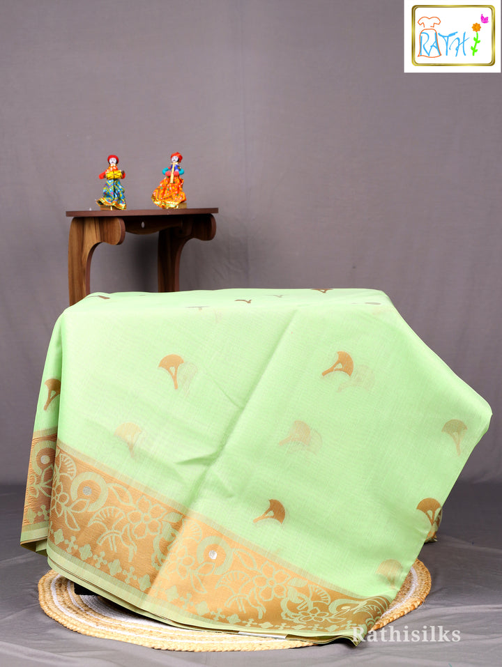 Soft Pastel Green Art Silk Saree