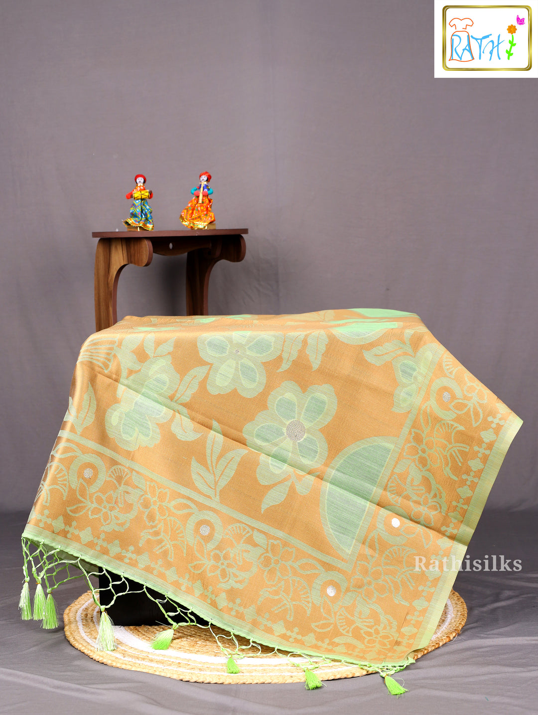 Soft Pastel Green Art Silk Saree