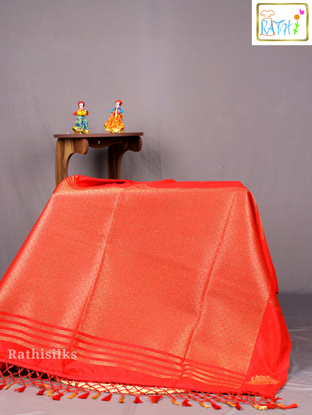 Elegant Red Art Silk Saree