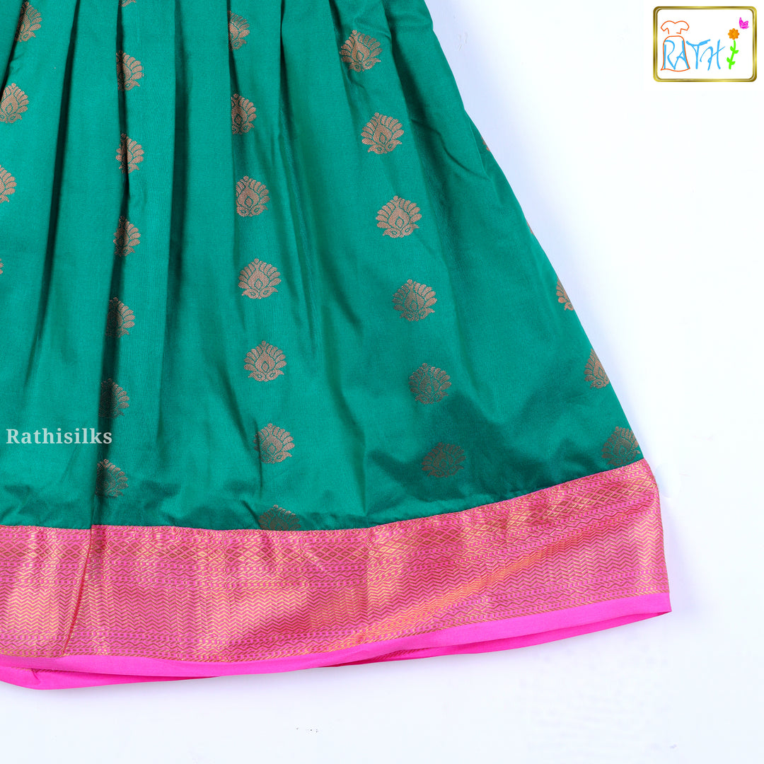 Tana Pink & Green Short Frock