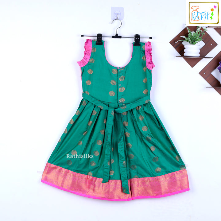 Tana Pink & Green Short Frock