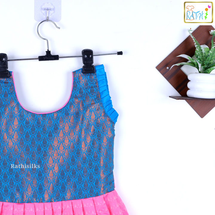 Tana Pink & Blue Short Frock