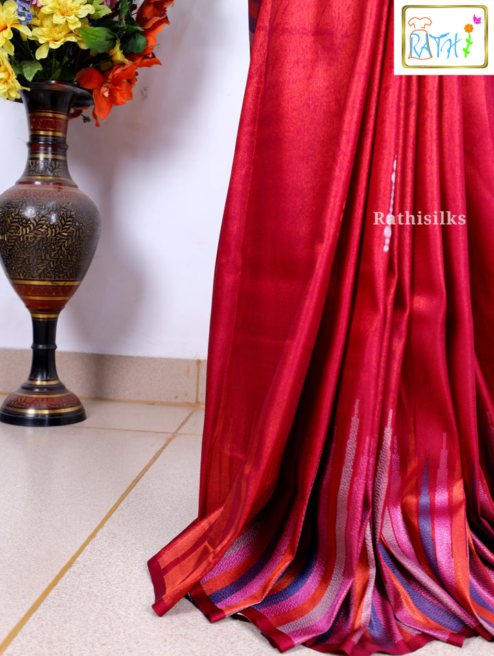 Regal Red Banarasi Silk Saree