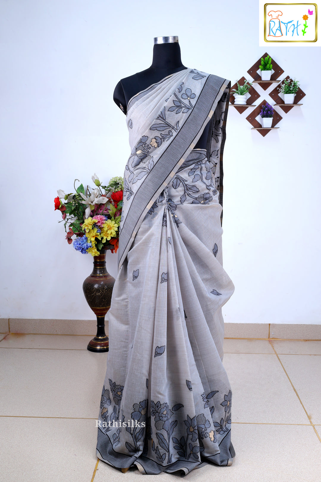 Synthetic Cotton Saree
