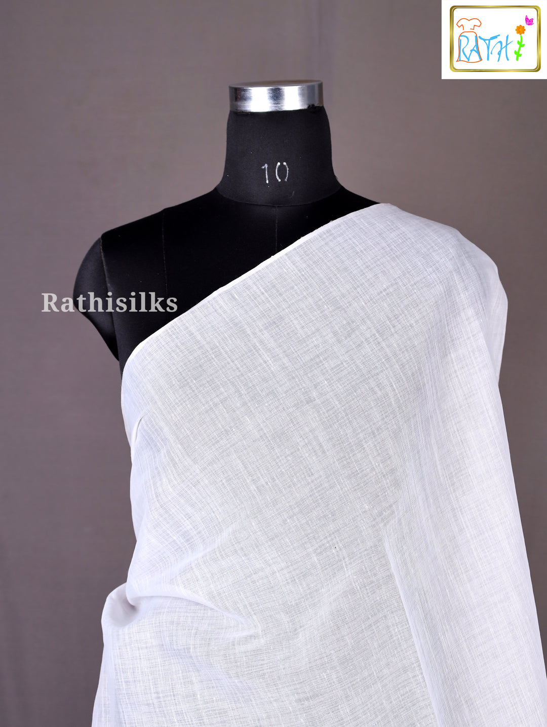 Pink Linen Cotton Saree