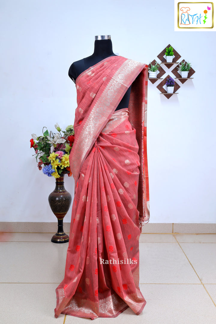 Synthetic Spun Cotton Saree