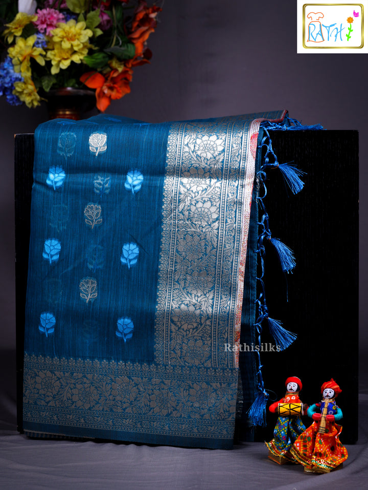 Synthetic Spun Cotton Saree
