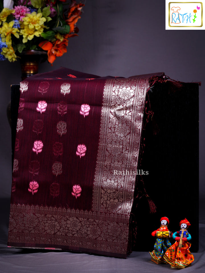 Synthetic Spun Cotton Saree