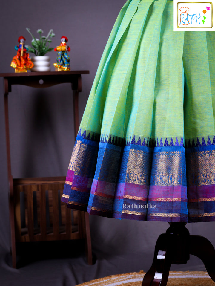 Traditional Green & Blue Pavadai Sattai