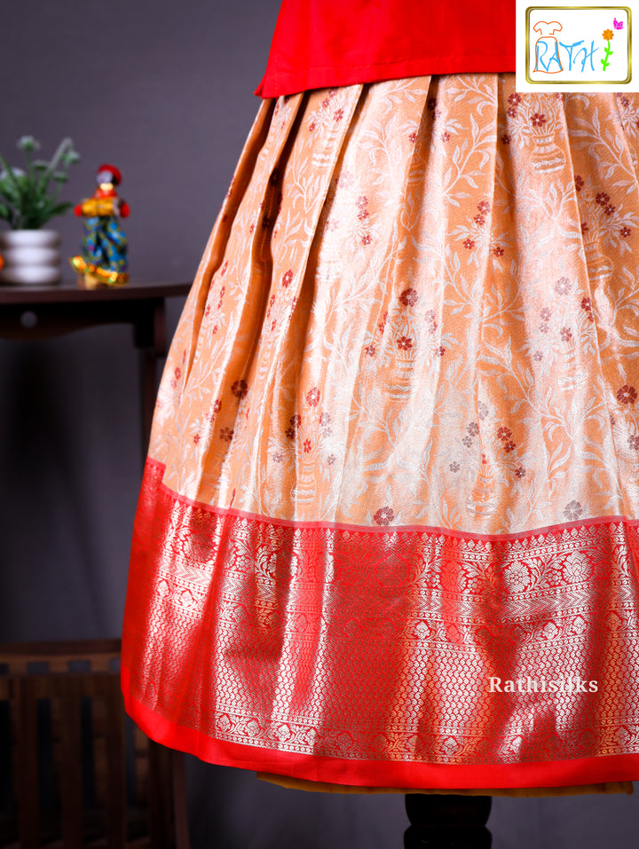 Traditional Red & Gold Pavadai Sattai