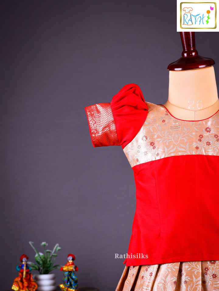 Traditional Red & Gold Pavadai Sattai