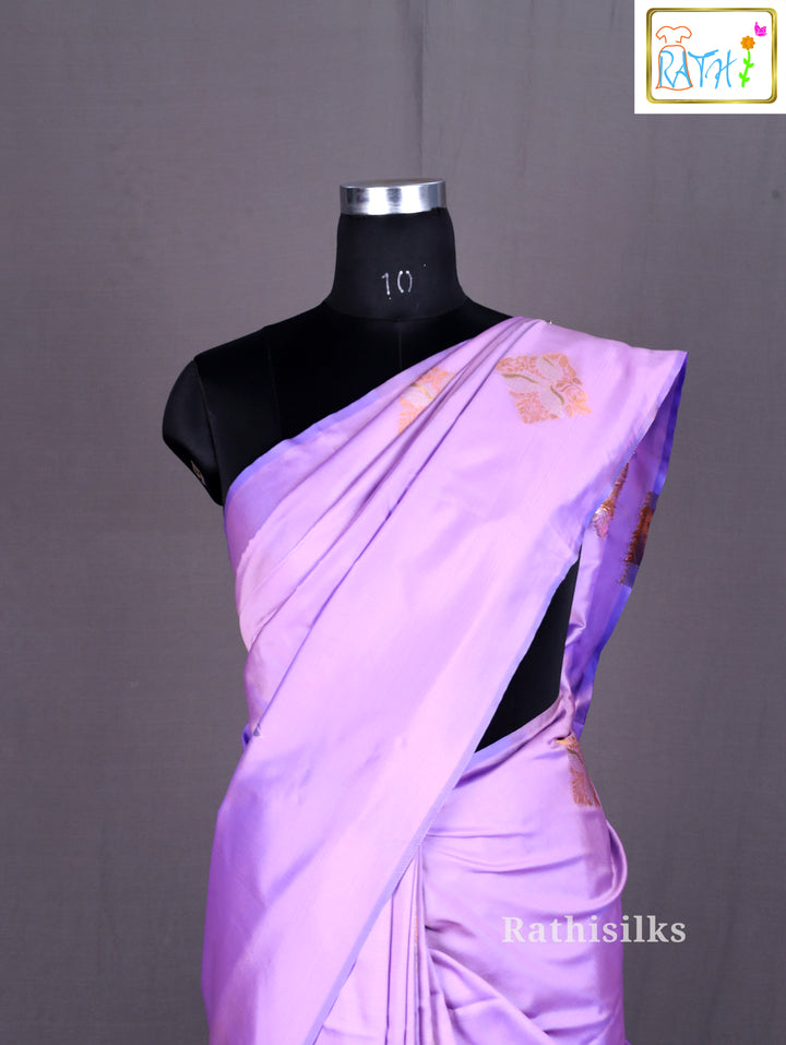 Lavender Semi Soft Silk Saree