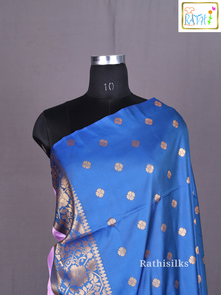 Lavender Semi Soft Silk Saree