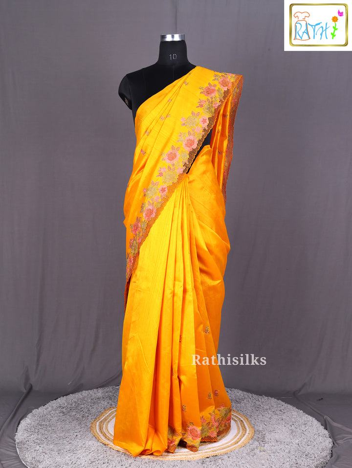 Yellow Cotton Saree