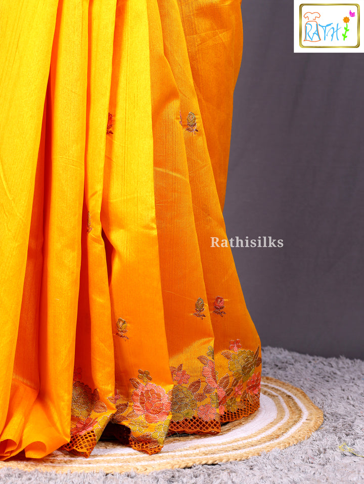 Yellow Cotton Saree