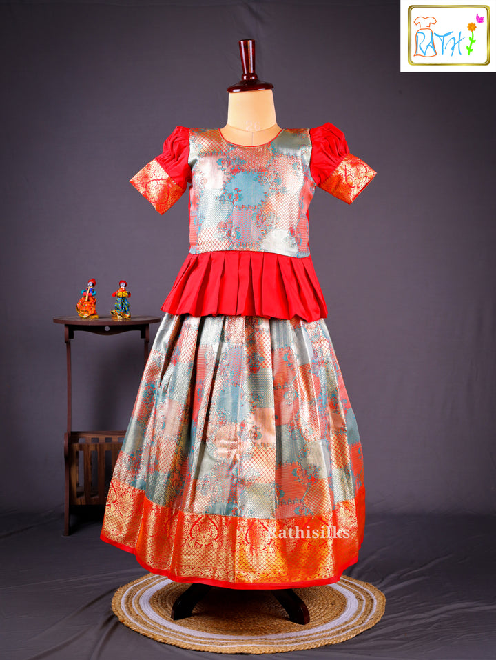Karishma Brocade Top & Art Silk Brocade Skirt